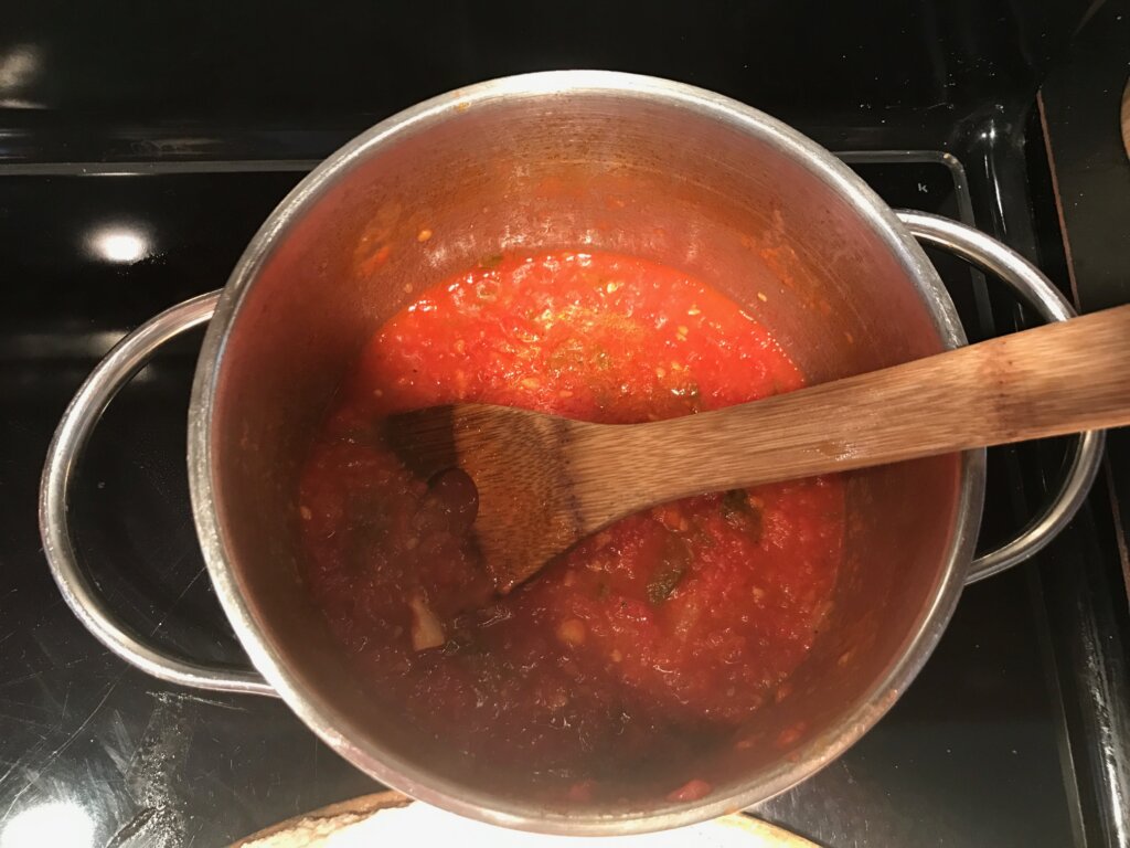 pizza sauce stages