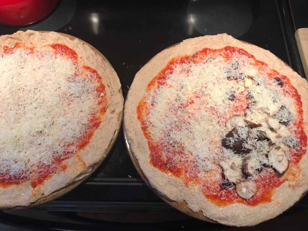 pizza before oven